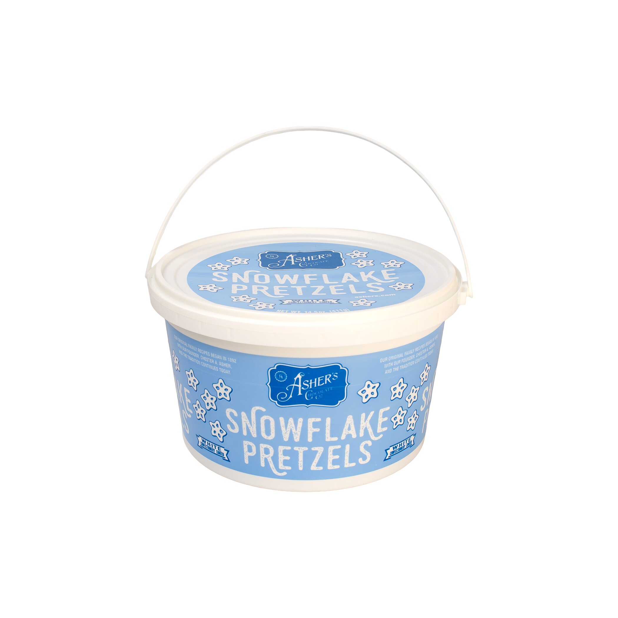 White Chocolate Snowflake Pretzel Pail - Image 2