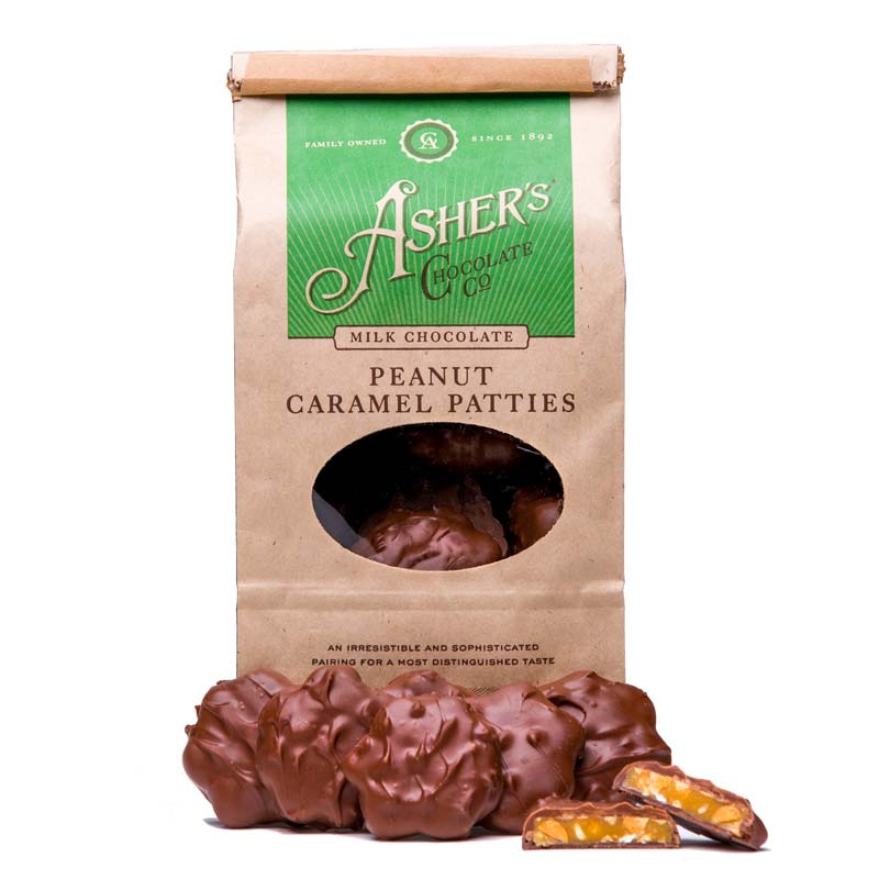 Milk chocolate peanut caramel patties