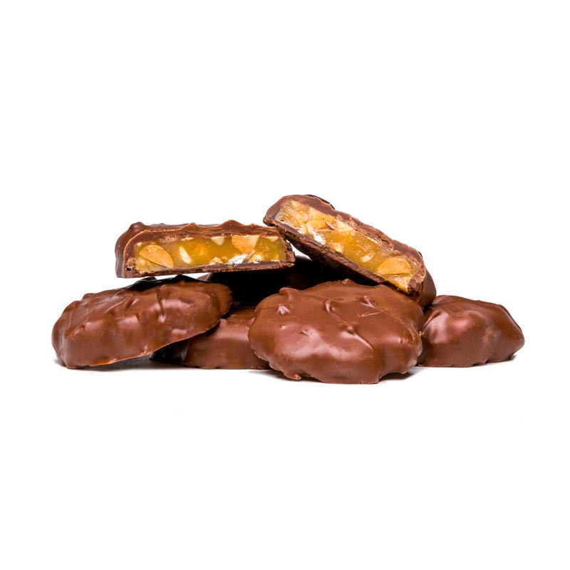 Milk chocolate peanut caramel patties