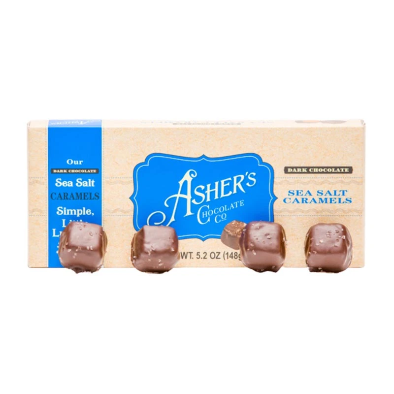 Dark Chocolate Sea Salt Caramels Box