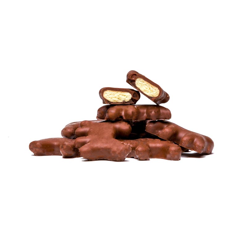 Milk chocolate animal crackers
