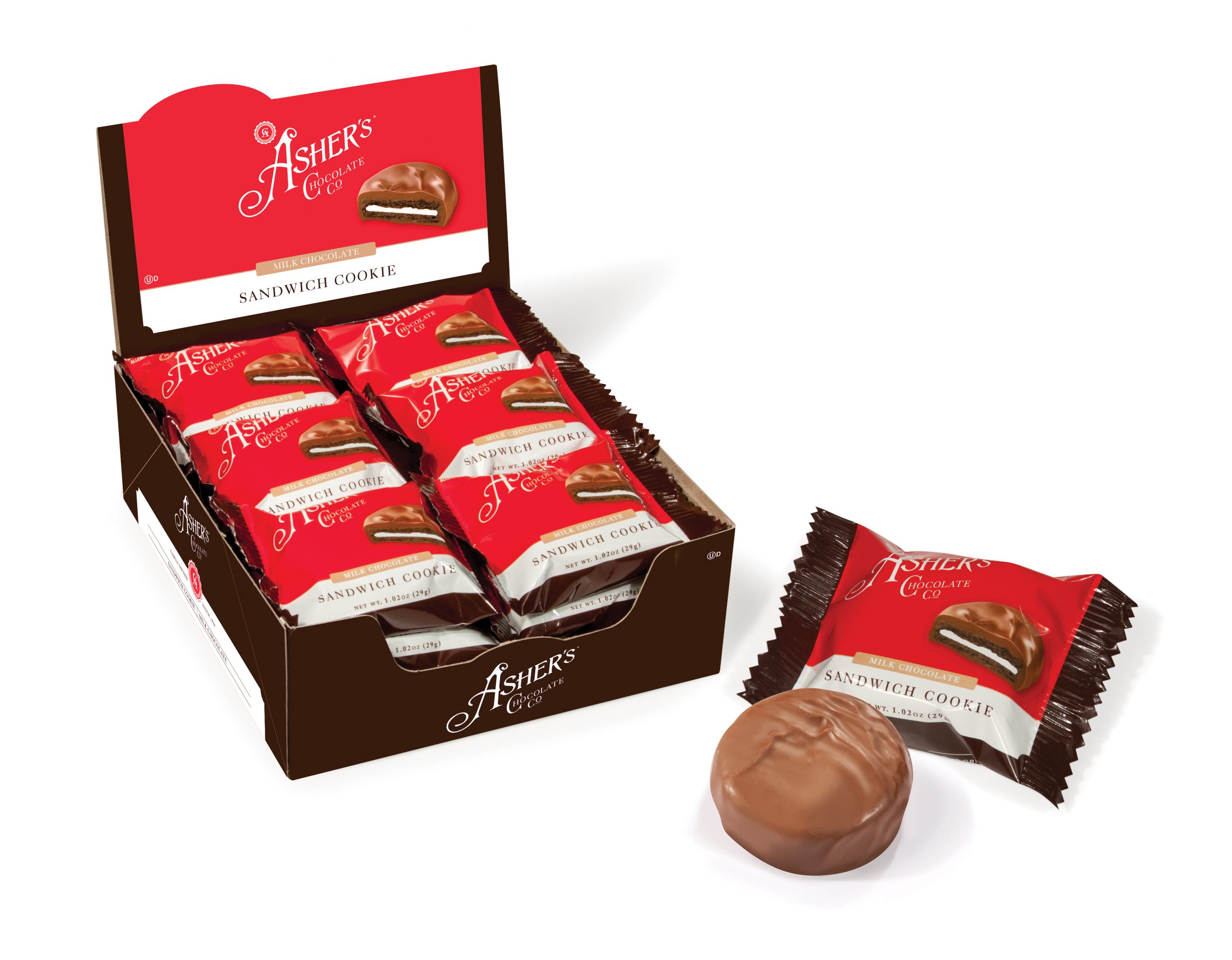 Individually-Wrapped Milk Chocolate Covered Sandwich Cookie Caddy