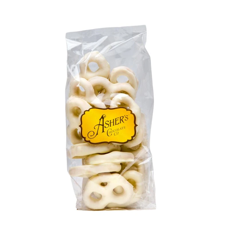 Mini Pretzels in White Chocolate, 4 oz. bag