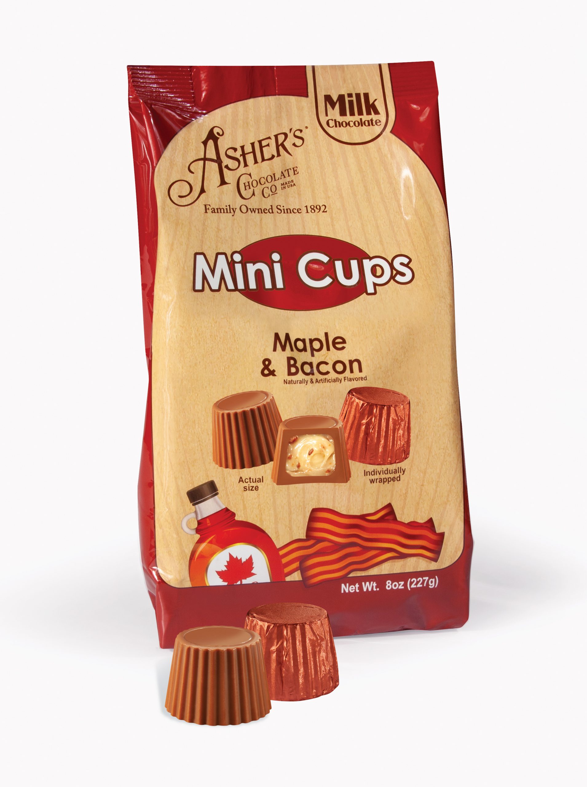 Maple & Bacon Mini Cups - Milk Chocolate