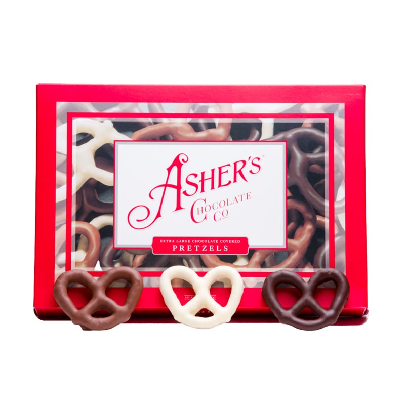 Assorted Pretzels Box - Milk, Dark, & White Chocolate