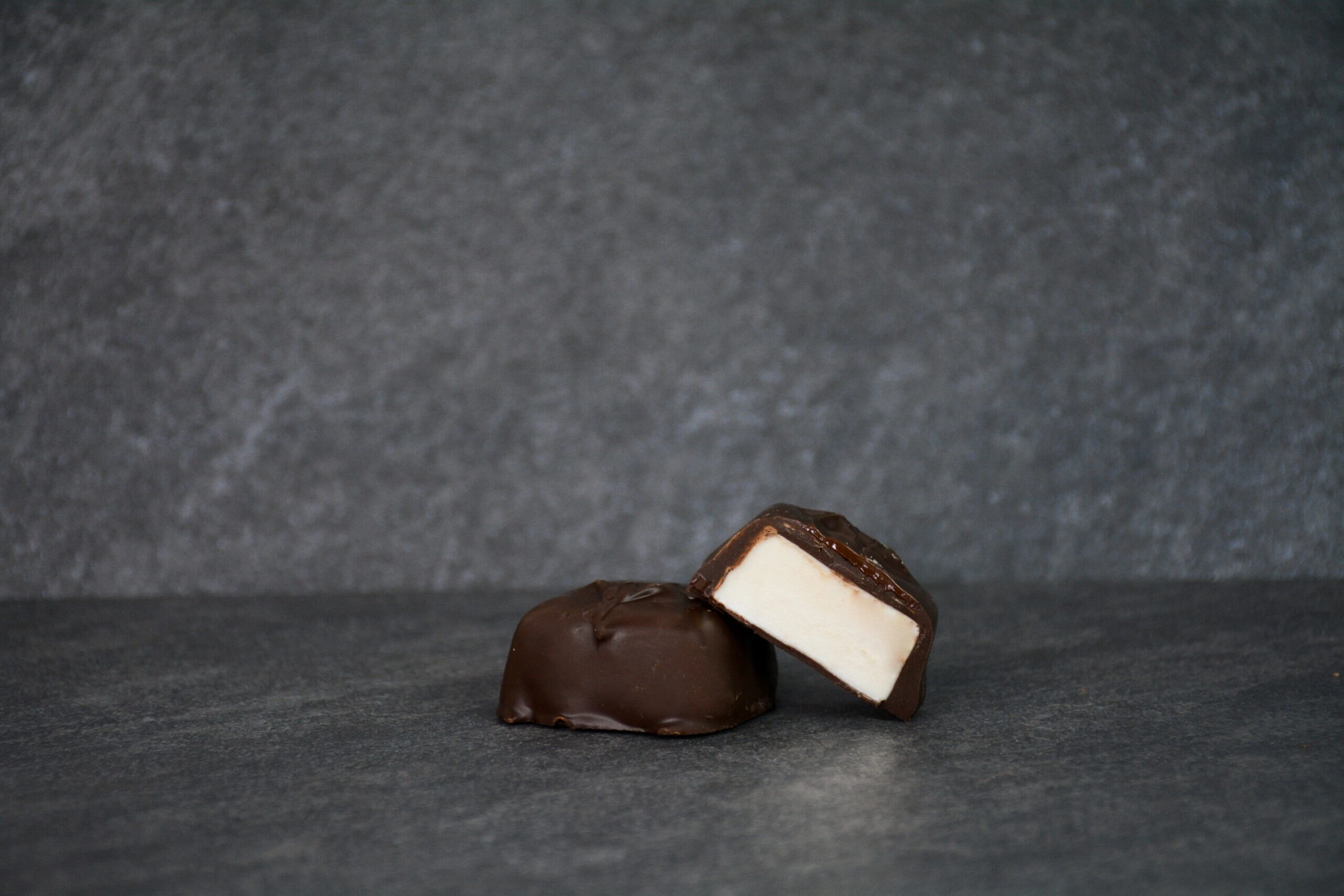 dark chocolate covered jumbo marshmallows