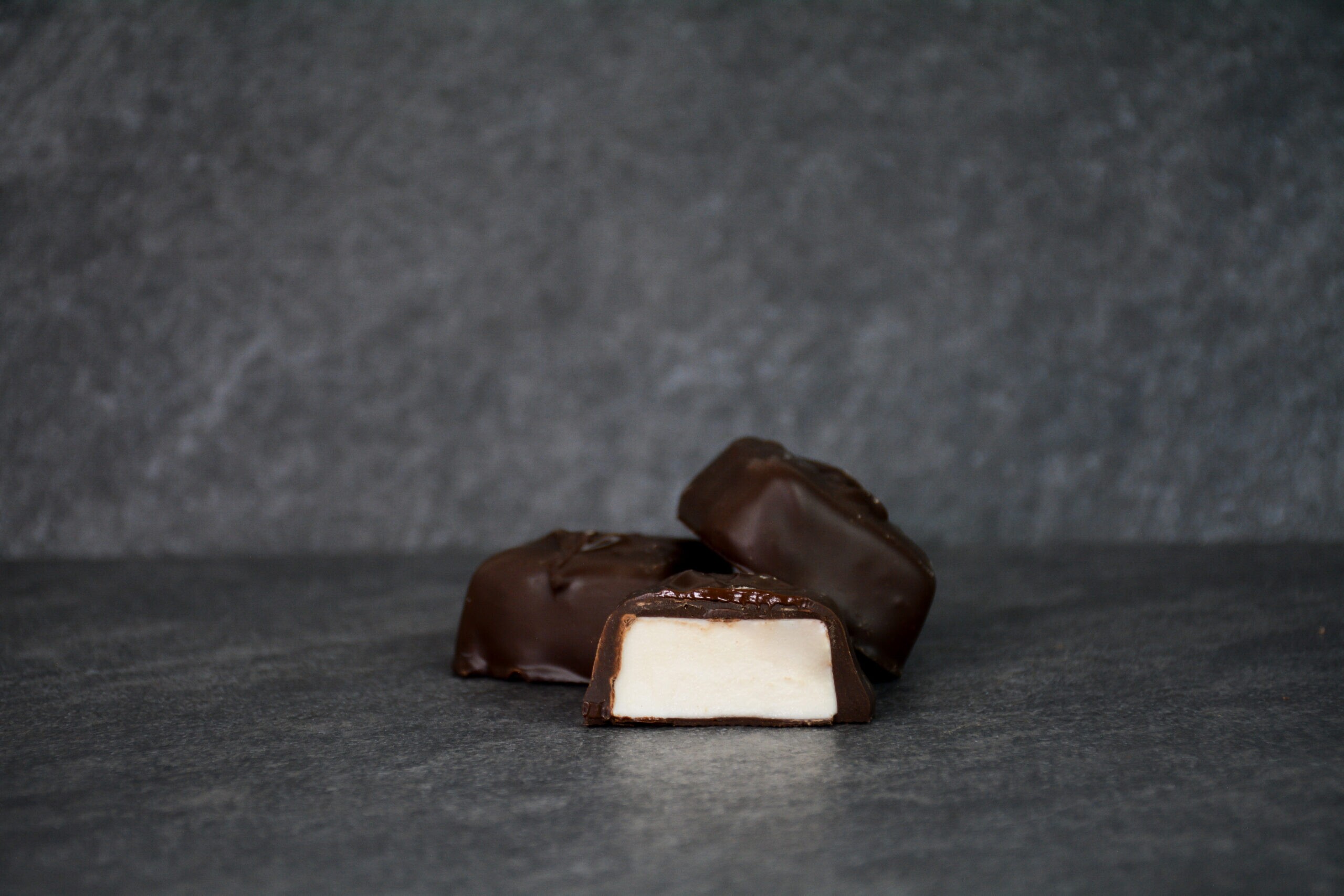 dark chocolate covered jumbo marshmallows