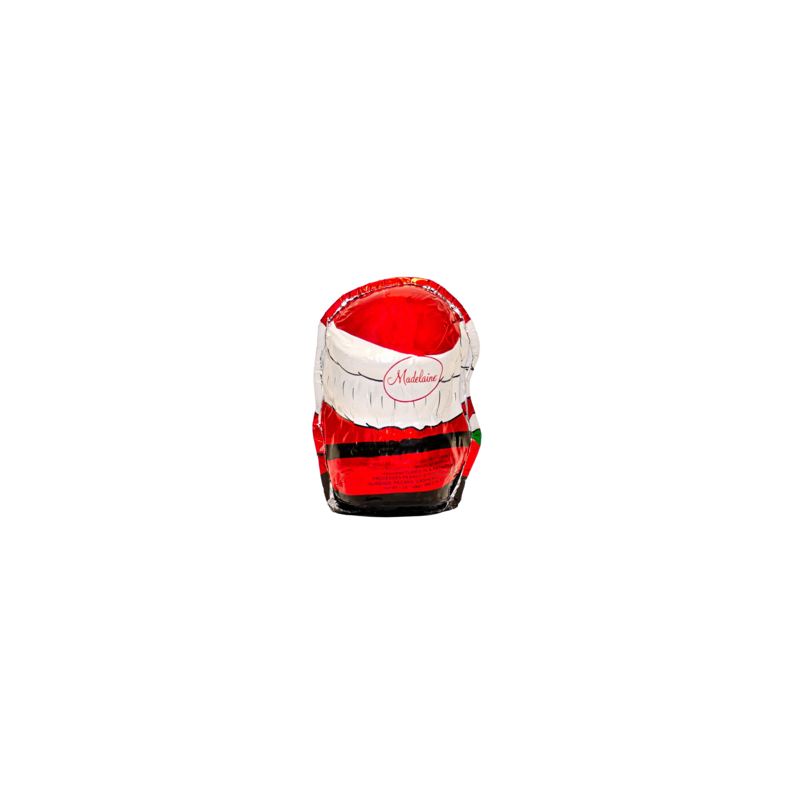 Foiled Santa - Semi-Solid Milk Chocolate, 1oz - Image 2