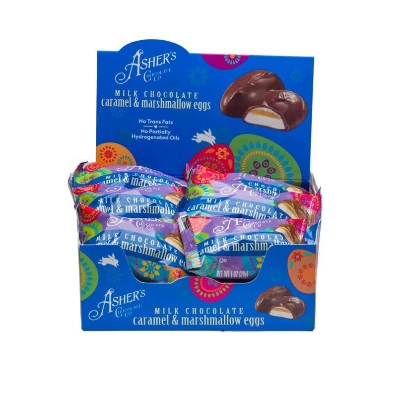 1 oz. Milk Chocolate Caramel and Marshmallow Eggs