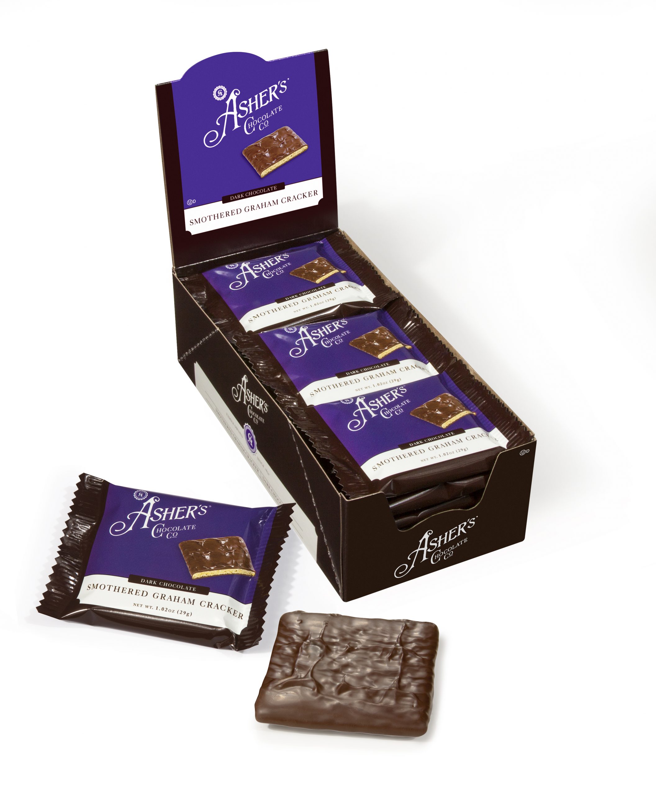 Individually-Wrapped Dark Chocolate Covered Graham Crackers Caddy