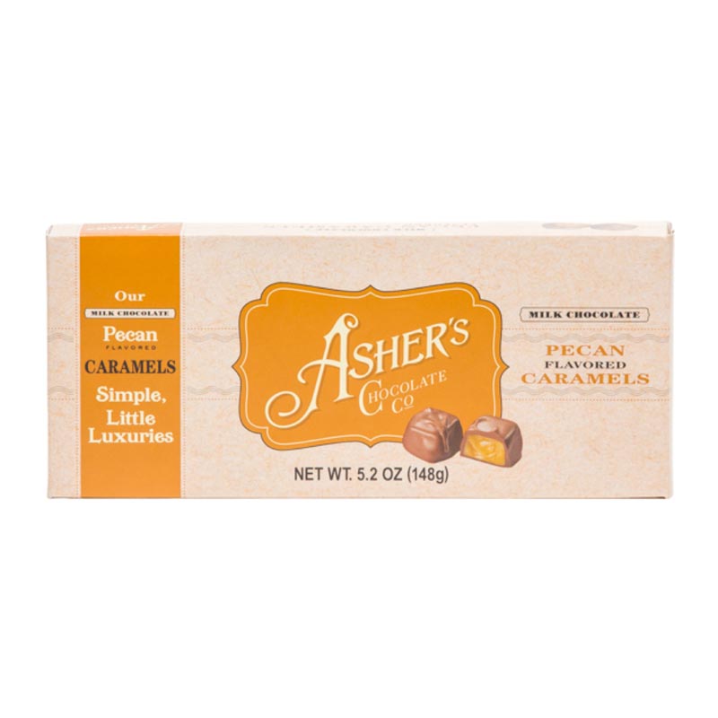 Milk Chocolate Pecan Flavored Caramels Box