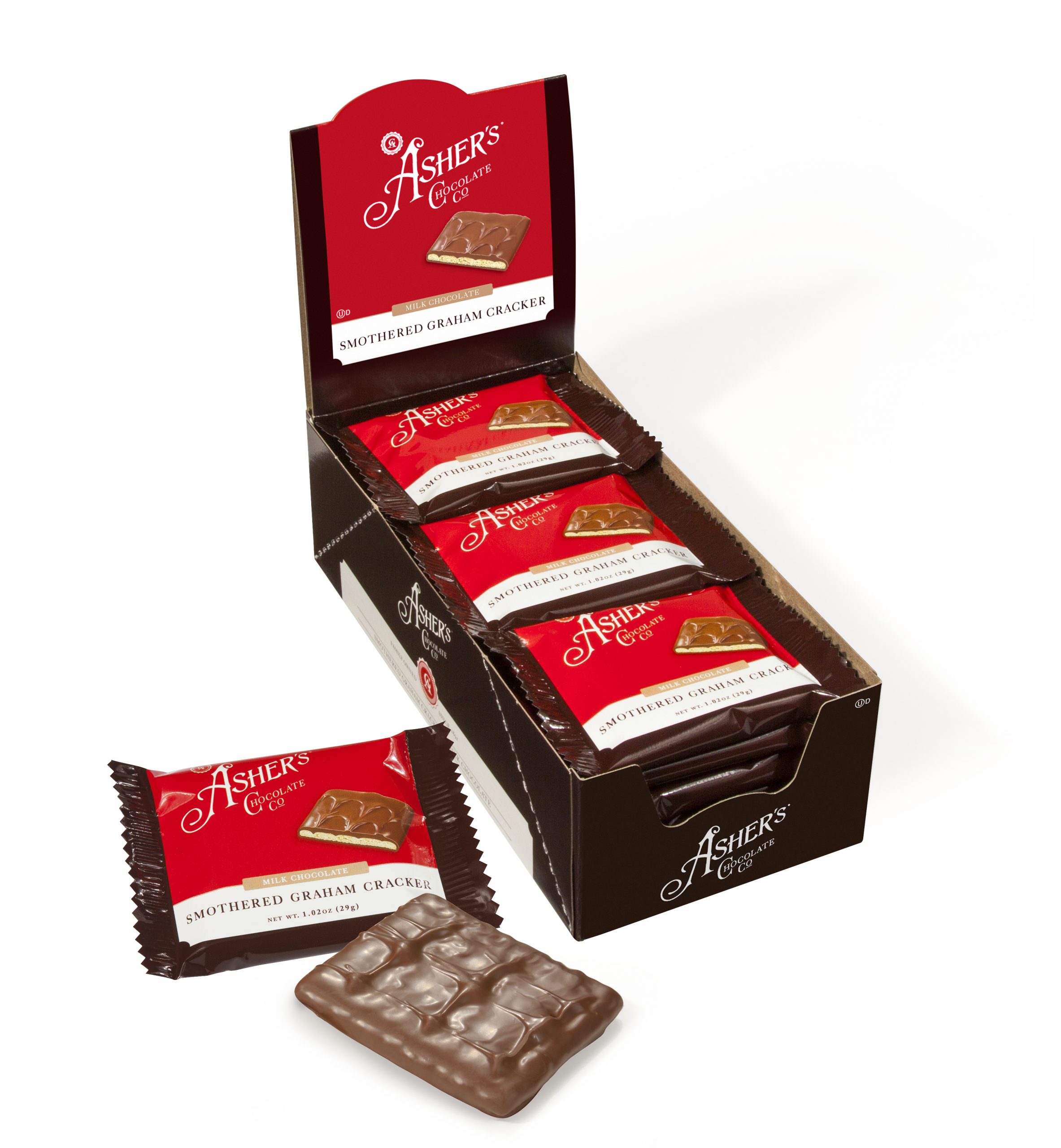Individually-Wrapped Milk Chocolate Covered Graham Crackers Caddy
