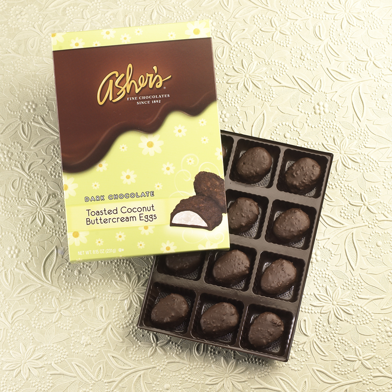 Petite Toasted Coconut Buttercream Eggs Asher's Chocolate Co.