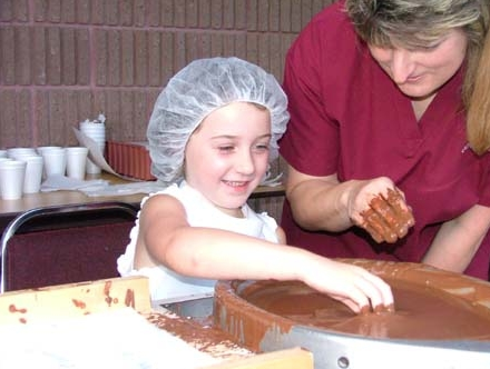 Young girl enjoying Chocolate Festival