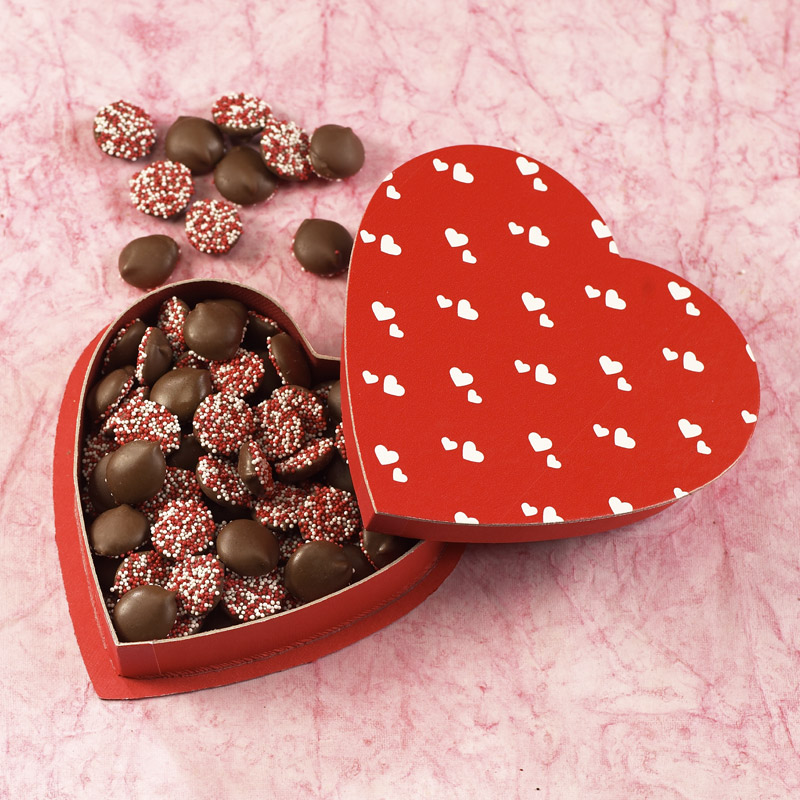 Retro Valentine's Chocolate Boxes : heart shaped chocolate box