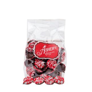 Valentines Nonpareils in Dark Chocolate -4 oz. bag