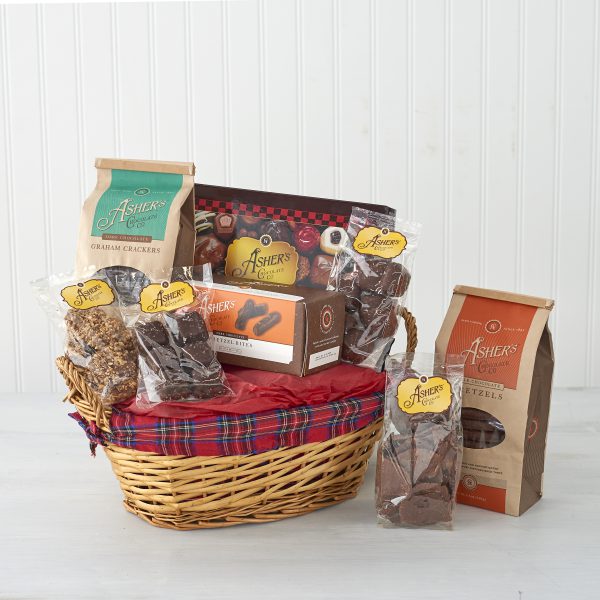 Deluxe Plaid Basket - Asher's Chocolate Co.