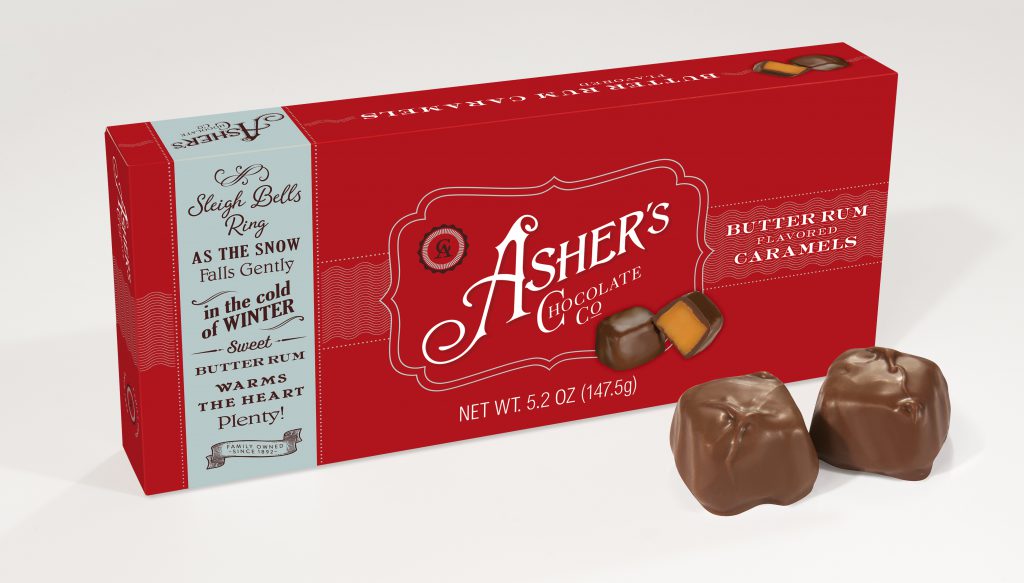 Holiday Butter Rum Caramels Asher's Chocolate Co.