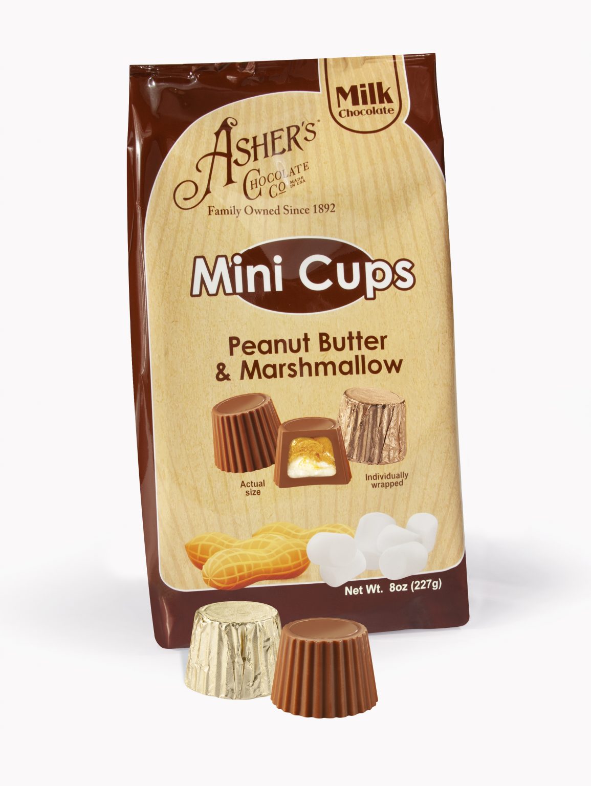 Peanut Butter & Marshmallow Mini Cups Asher's Chocolate Co.