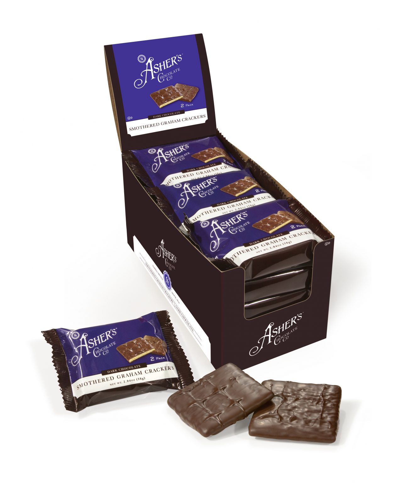 Dark Chocolate Covered Graham Crackers Caddy Asher's Chocolates