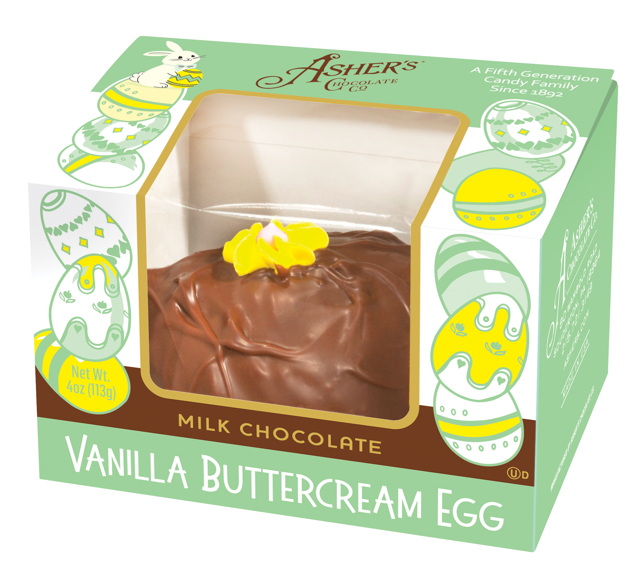 4 oz. Milk Chocolate Vanilla Butter Cream Egg