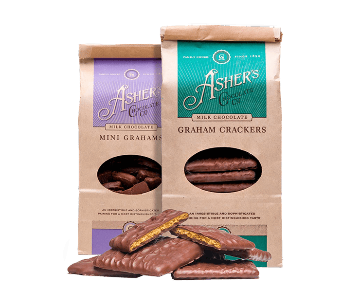 image of Asher's Chocolate covered graham cracker product.