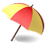 emoji of an umbrella on the ground